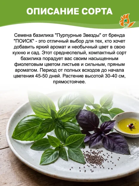 Базилик Пурпурные звезды семена 
